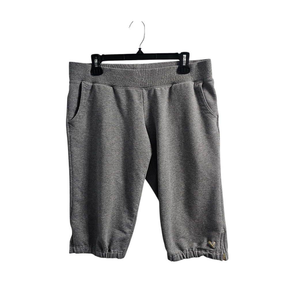 Puma Vintage Grey Crop Capris Activewear Women's XL
